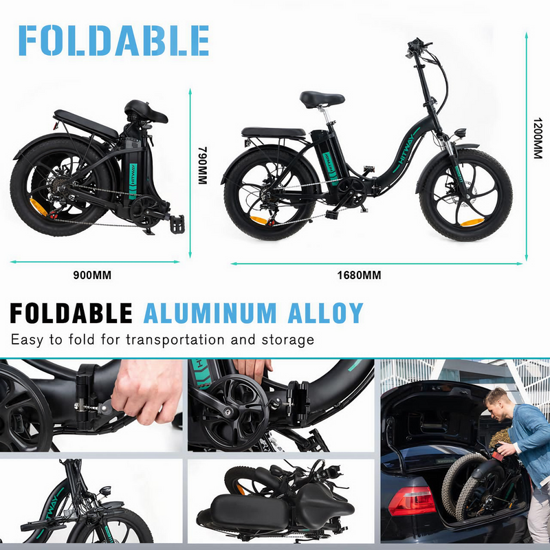 HITWAY BK6 Foldable E-bike with Throttle