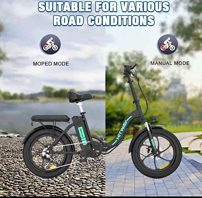 HITWAY BK6 Foldable E-bike with Throttle