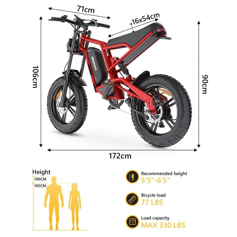 Hidoes B6 1200W Electric Fat Bike